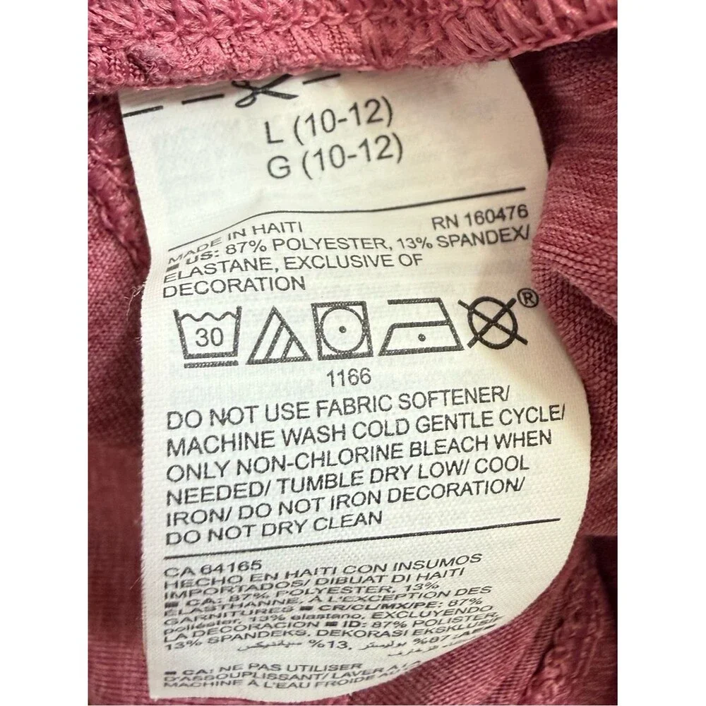 Old Navy Girls Pink Lattice Detail Go Dry Active Leggings. Large. 10-12.